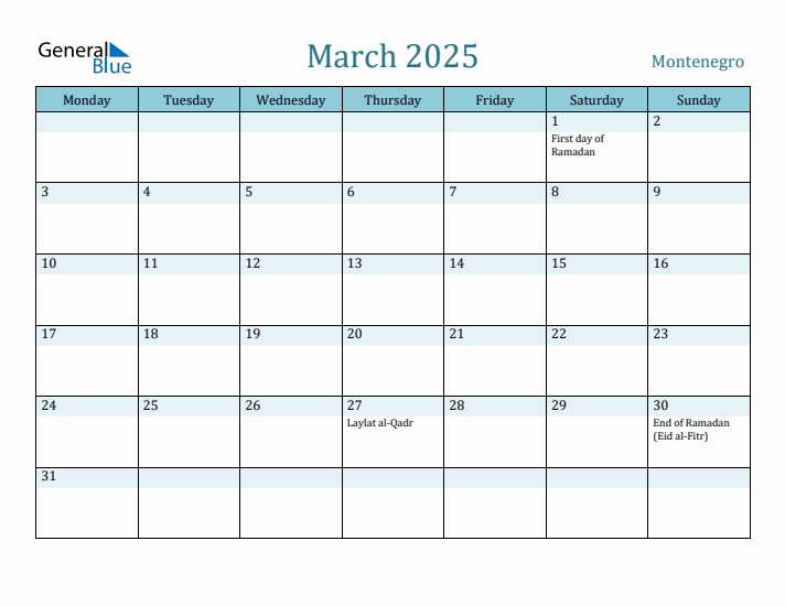 March 2025 Calendar with Holidays