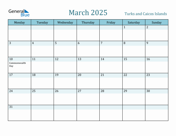 March 2025 Calendar with Holidays