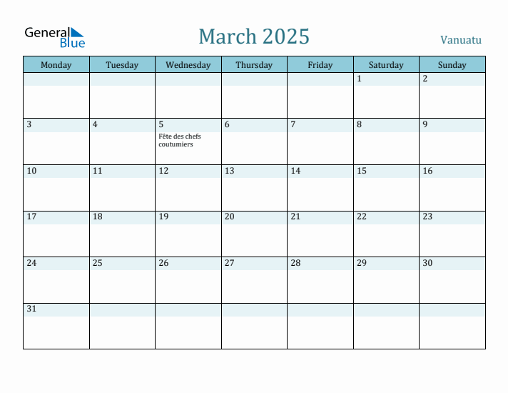 March 2025 Calendar with Holidays