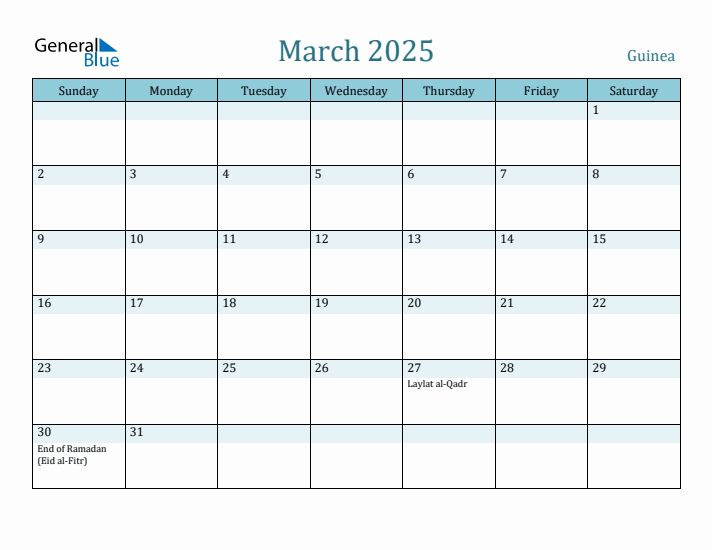 March 2025 Calendar with Holidays