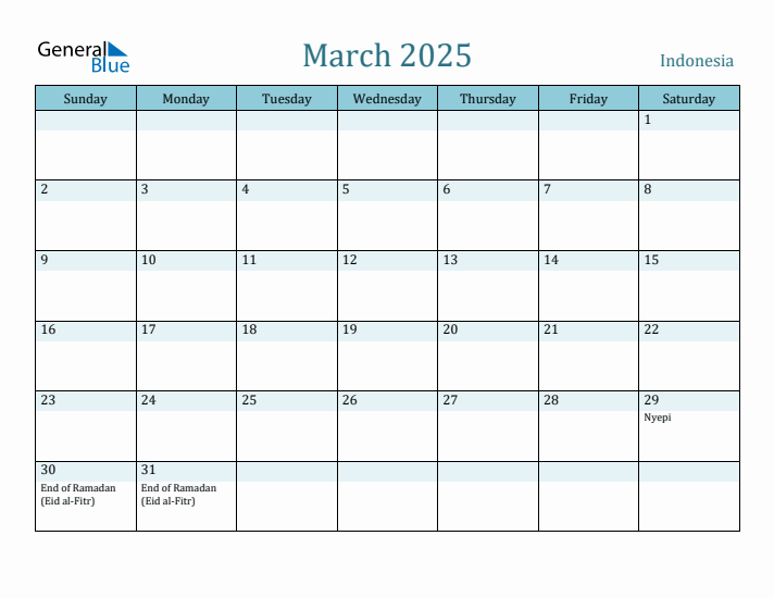 March 2025 Calendar with Holidays