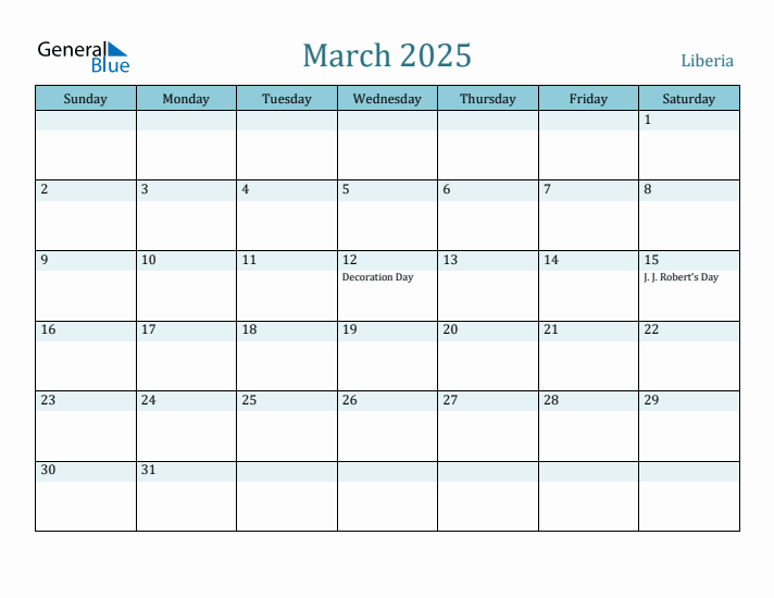 March 2025 Calendar with Holidays