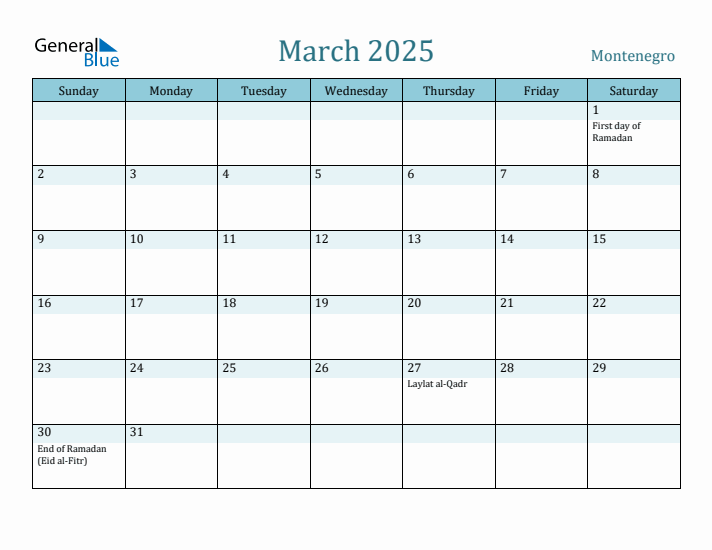 March 2025 Calendar with Holidays