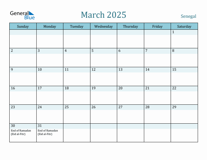 March 2025 Calendar with Holidays