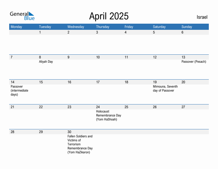 Fillable April 2025 Calendar