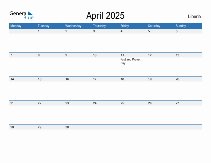 Fillable April 2025 Calendar