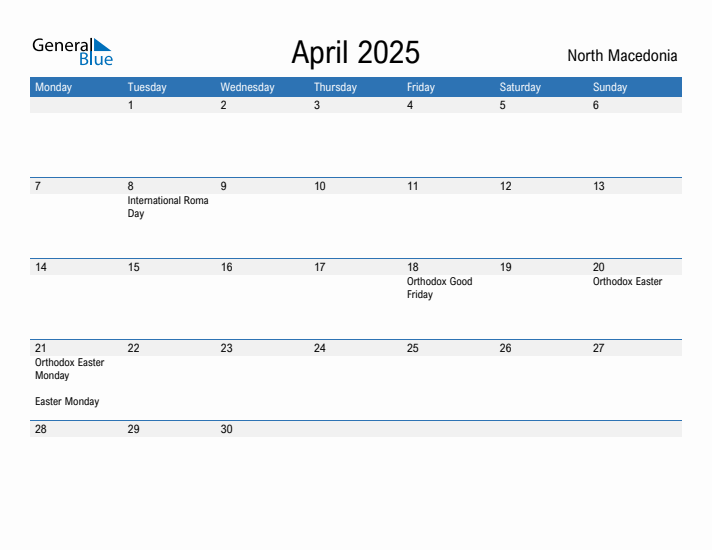 Fillable April 2025 Calendar
