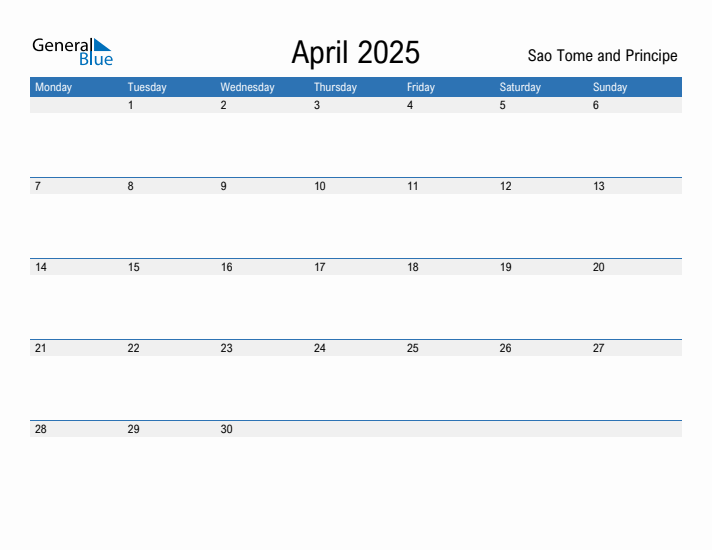 Fillable April 2025 Calendar