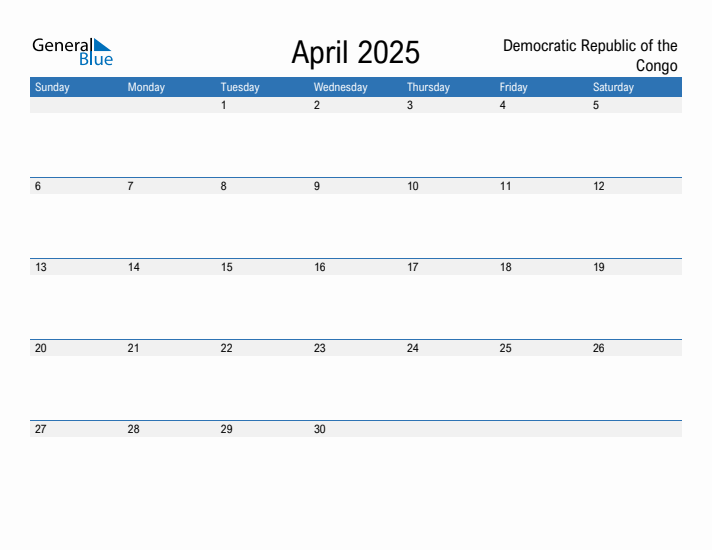Fillable April 2025 Calendar