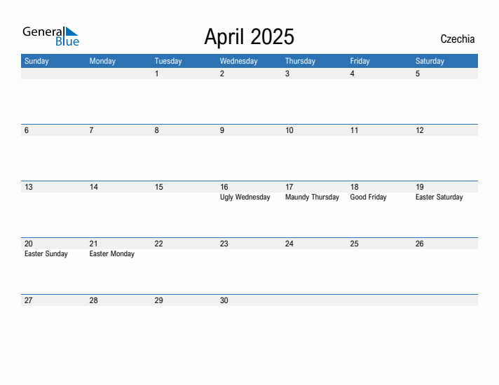 Fillable April 2025 Calendar