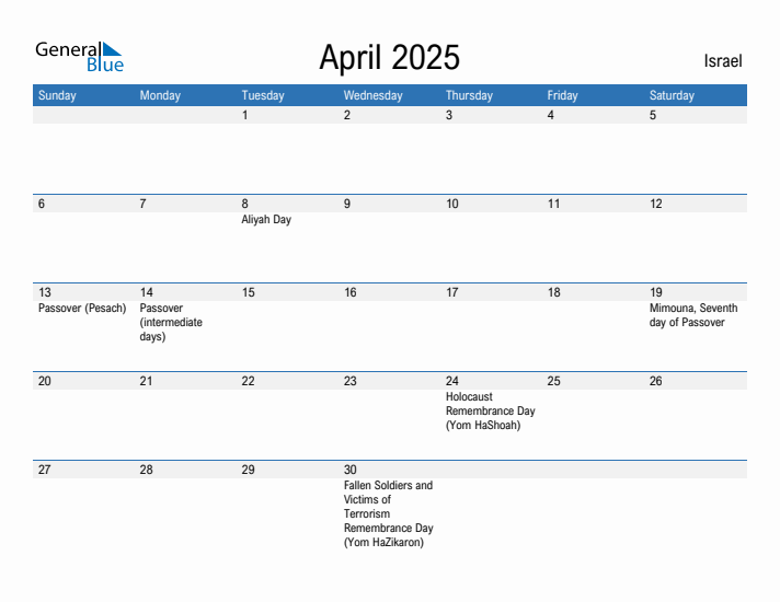 Fillable April 2025 Calendar