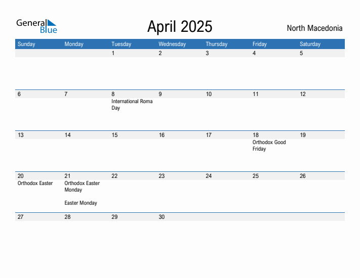 Fillable April 2025 Calendar