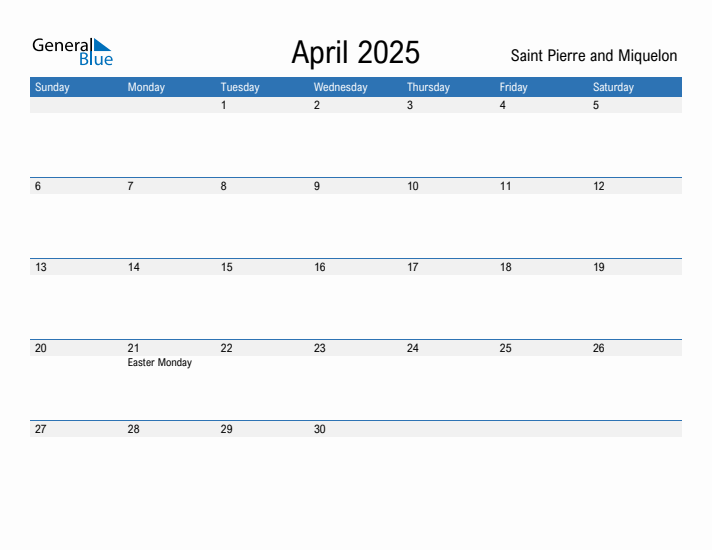Fillable April 2025 Calendar