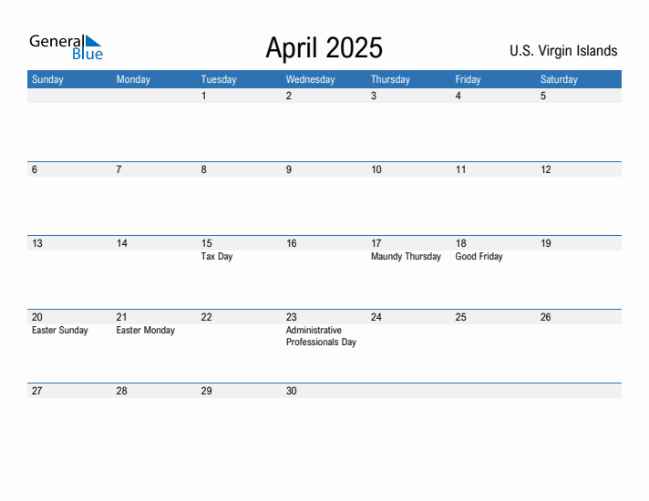 Fillable April 2025 Calendar