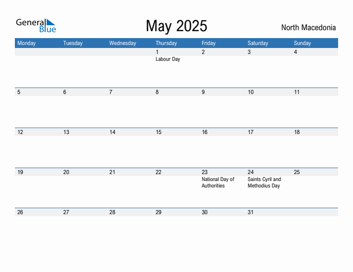 Fillable May 2025 Calendar