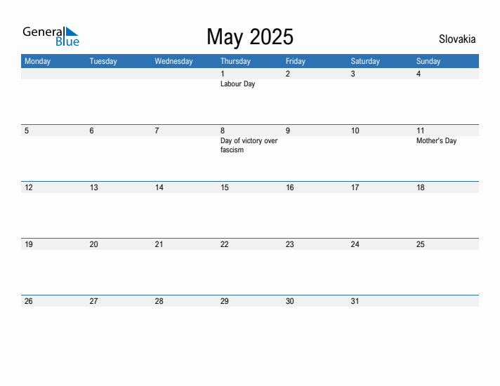 Fillable May 2025 Calendar