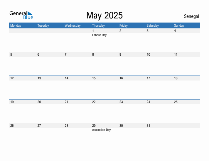 Fillable May 2025 Calendar