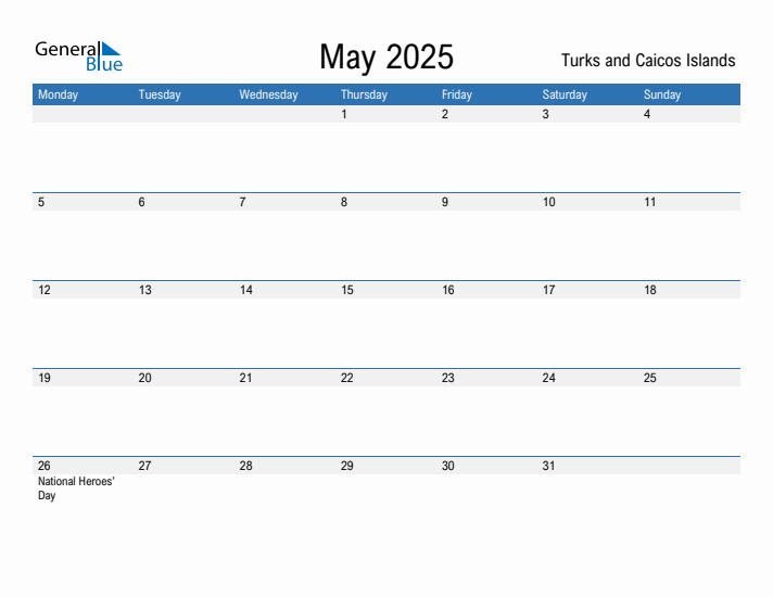 Fillable May 2025 Calendar