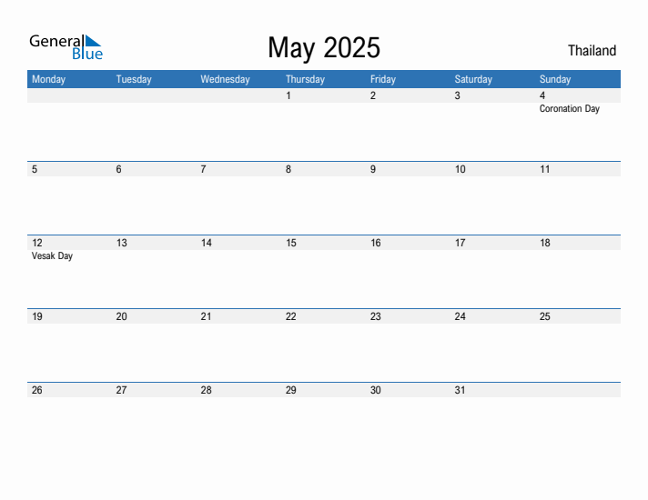 Fillable May 2025 Calendar