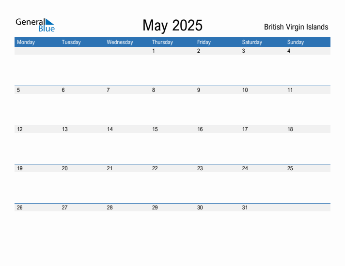 Fillable May 2025 Calendar