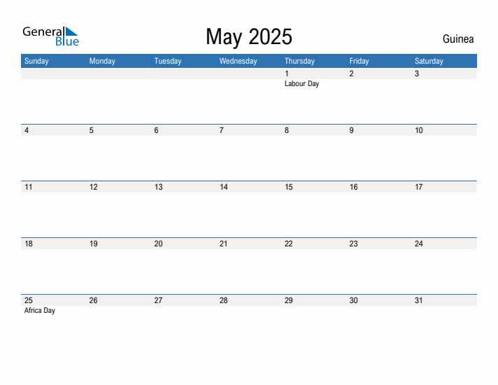 Fillable May 2025 Calendar