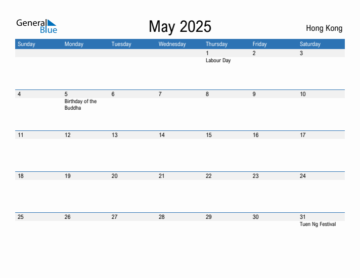 Fillable May 2025 Calendar
