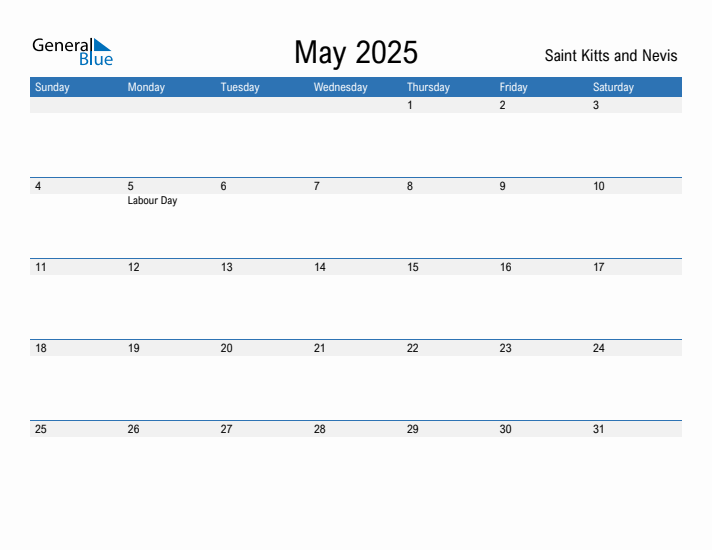 Fillable May 2025 Calendar
