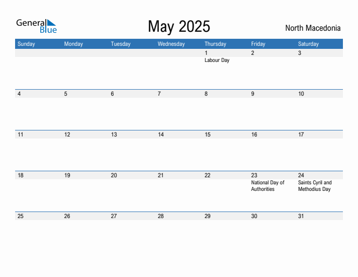 Fillable May 2025 Calendar