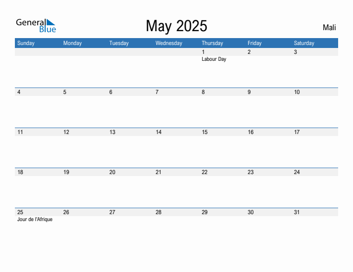 Fillable May 2025 Calendar