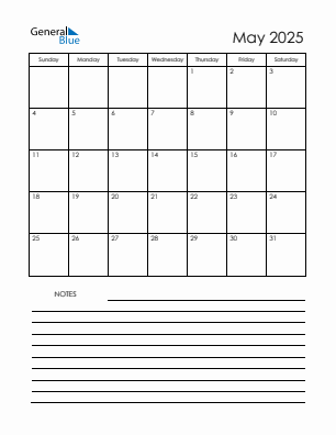 Last month calendar May 2025