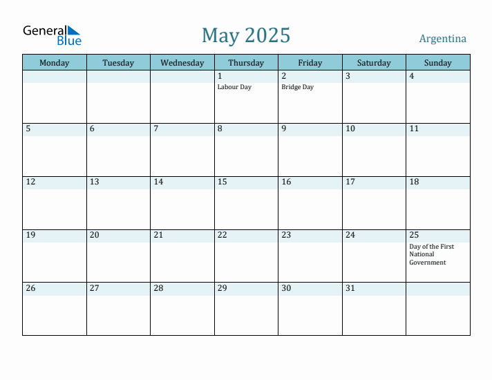 May 2025 Calendar with Holidays