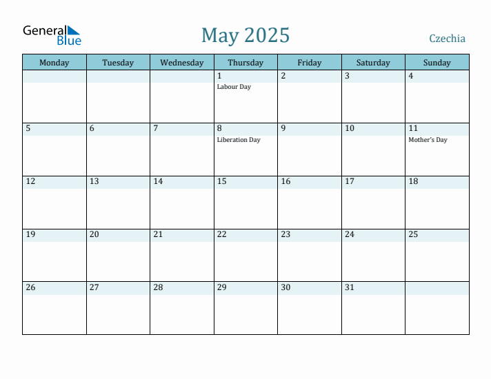 May 2025 Calendar with Holidays
