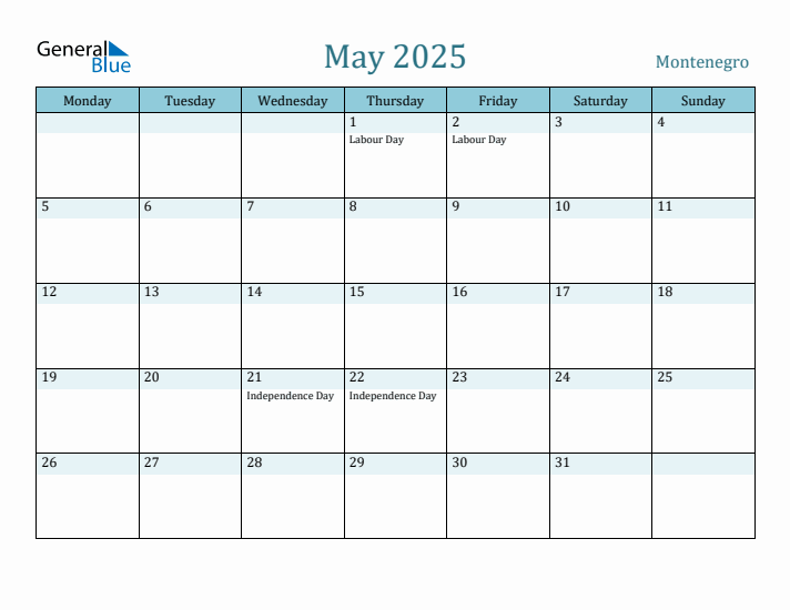 May 2025 Calendar with Holidays
