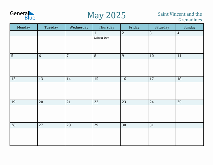 May 2025 Calendar with Holidays