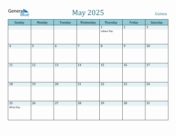 May 2025 Calendar with Holidays