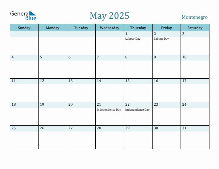 May 2025 Calendar with Holidays