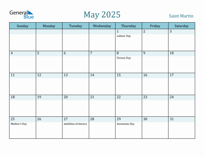 May 2025 Calendar with Holidays