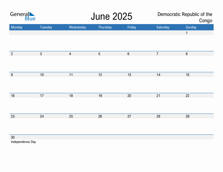 Fillable June 2025 Calendar