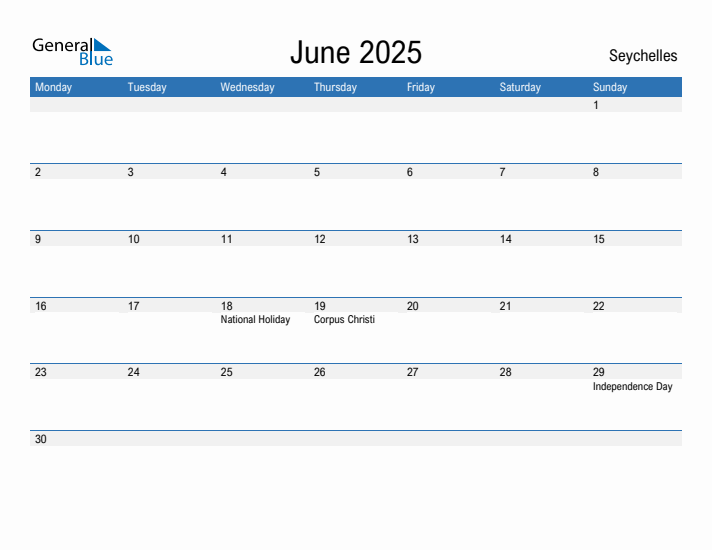 Fillable June 2025 Calendar