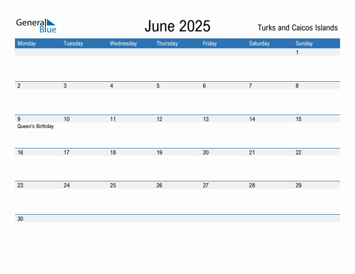 Fillable June 2025 Calendar