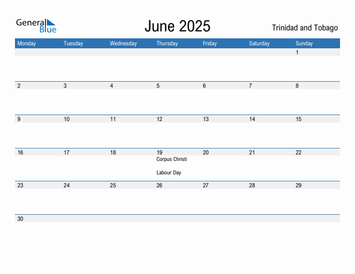 Fillable June 2025 Calendar