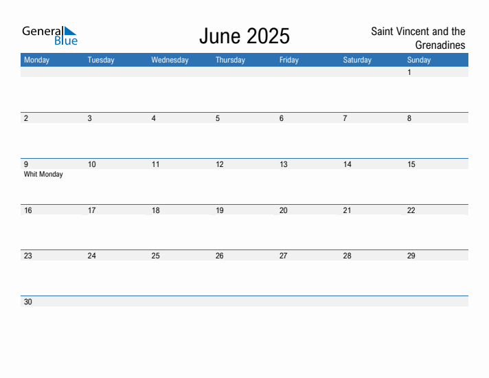 Fillable June 2025 Calendar