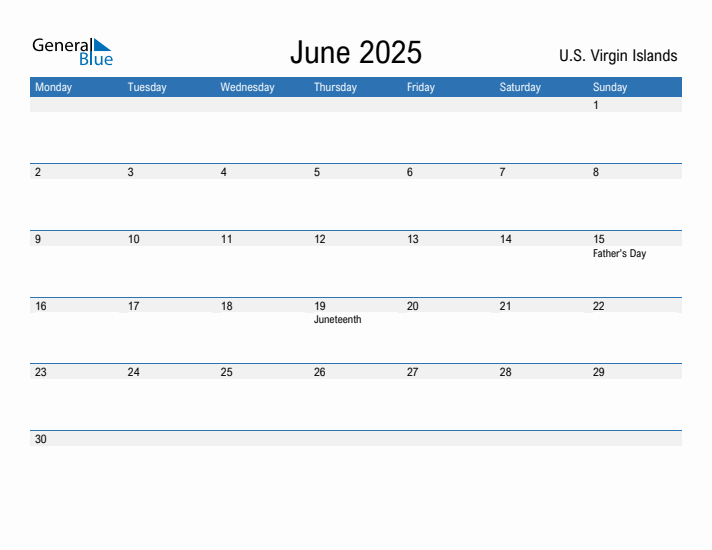 Fillable June 2025 Calendar
