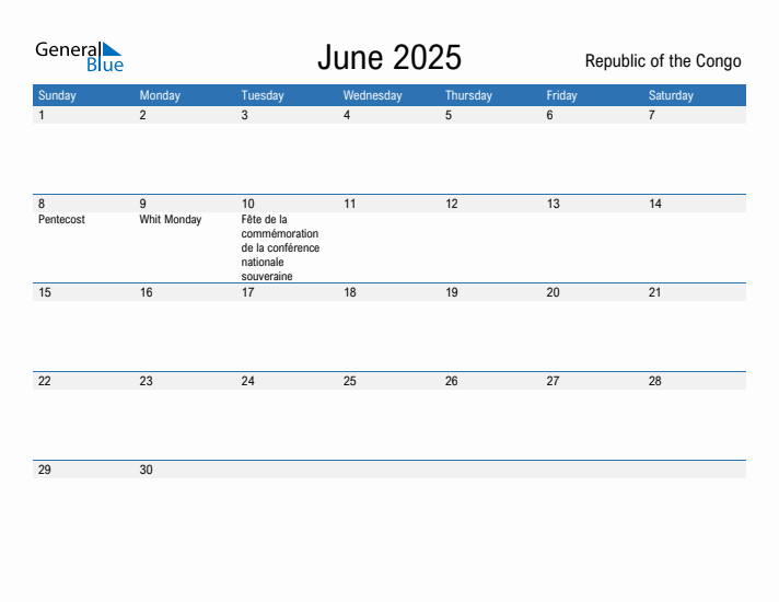 Fillable June 2025 Calendar