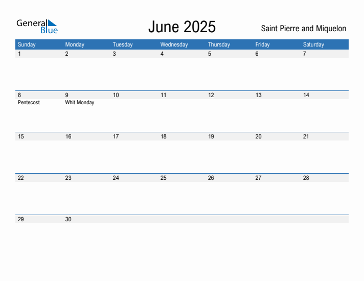Fillable June 2025 Calendar