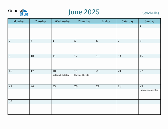 June 2025 Calendar with Holidays