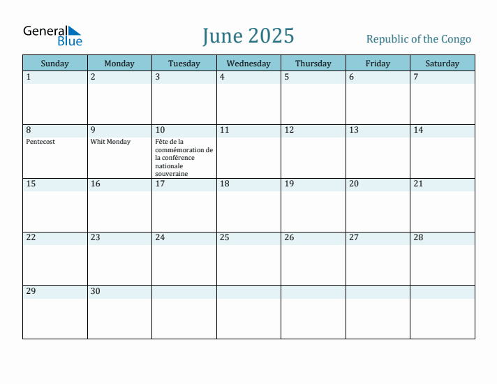 June 2025 Calendar with Holidays