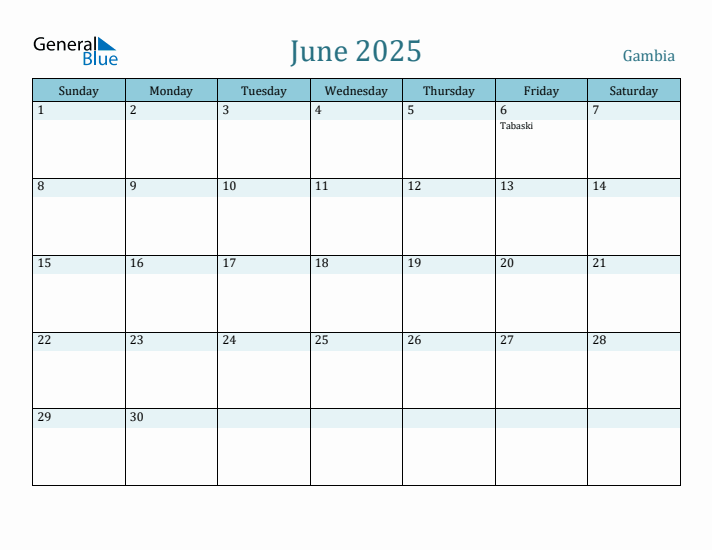 June 2025 Calendar with Holidays