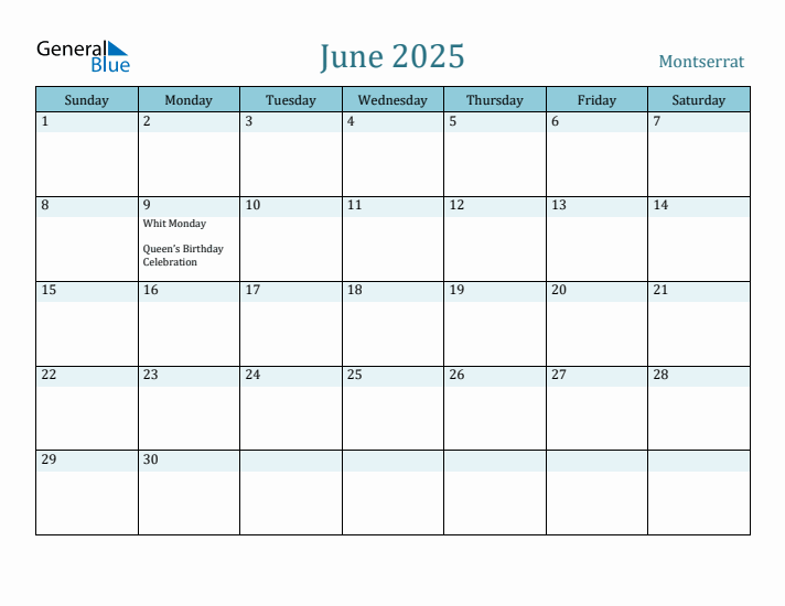 June 2025 Calendar with Holidays