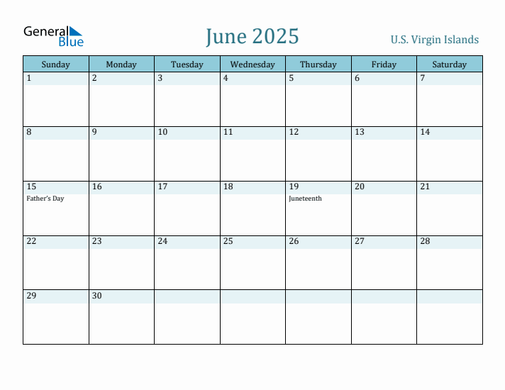 June 2025 Calendar with Holidays